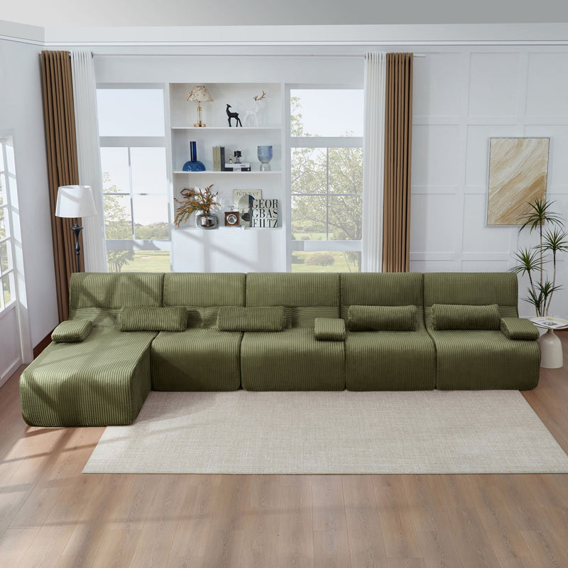 Oversized Sectional Sofa, Living Room Seating With Modular Design