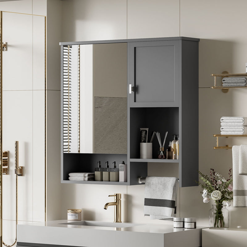 Modern Wall Mounted Bathroom Medicine Cabinet, Bathroom Wall Storage Cabinet With Mirror