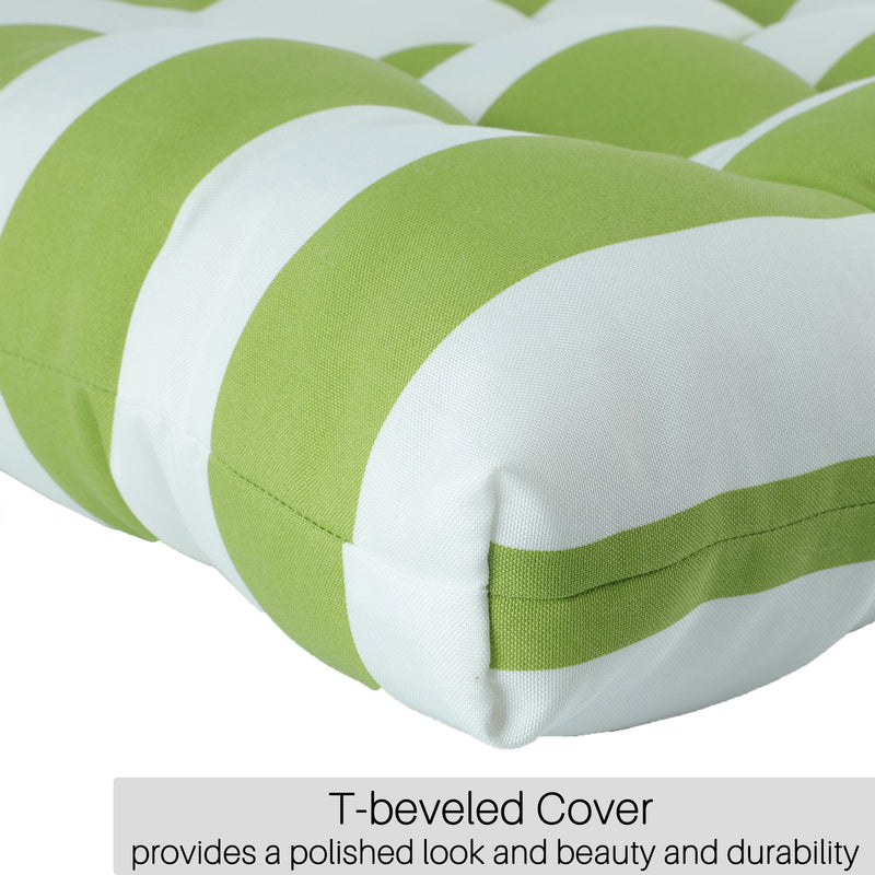 2 Piece High Back Patio Chair Cushion Set, Tufted Adirondack And Rocking Chair Cushions