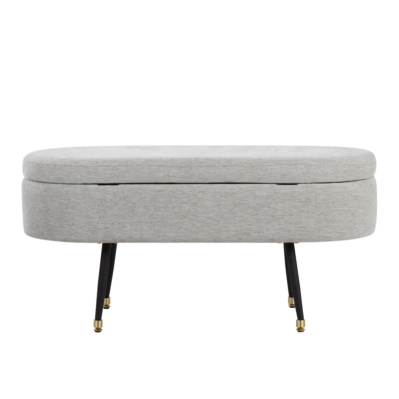 Harvey - Contemporary Storage Bench - Gray