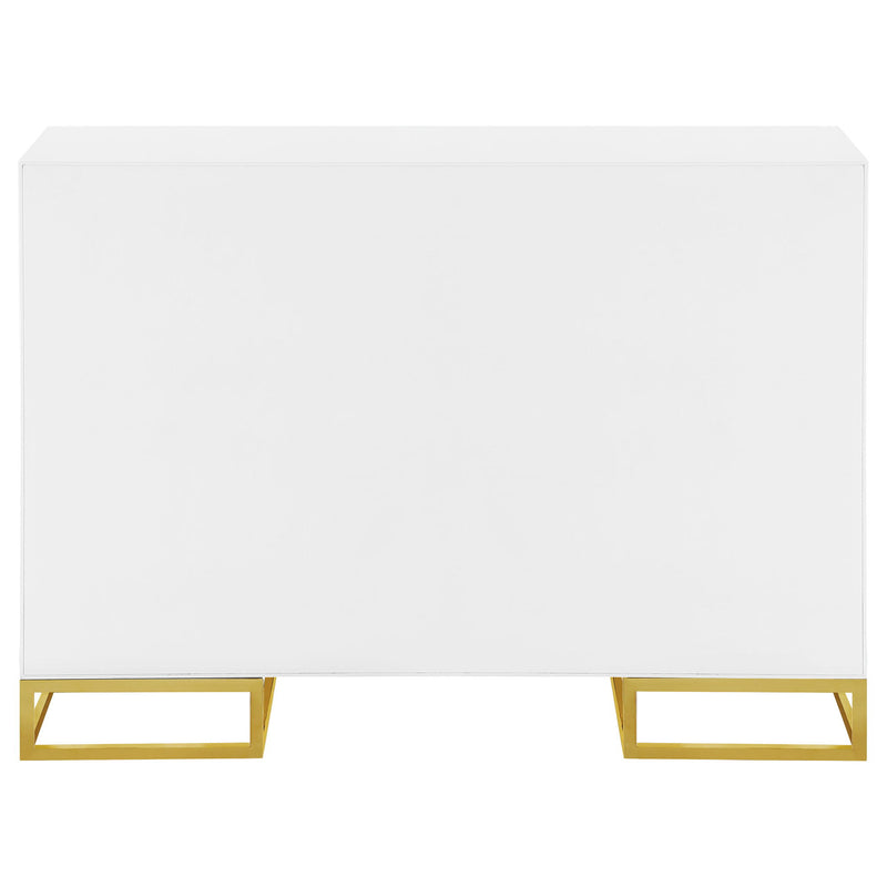 Synchrony - 2 Door Accent Cabinet With Art Deco Trim - White