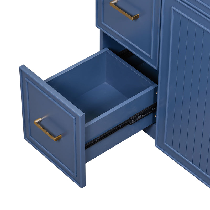 Bathroom Vanity With Sink, Soft Close Doors, Adjustable Shelves