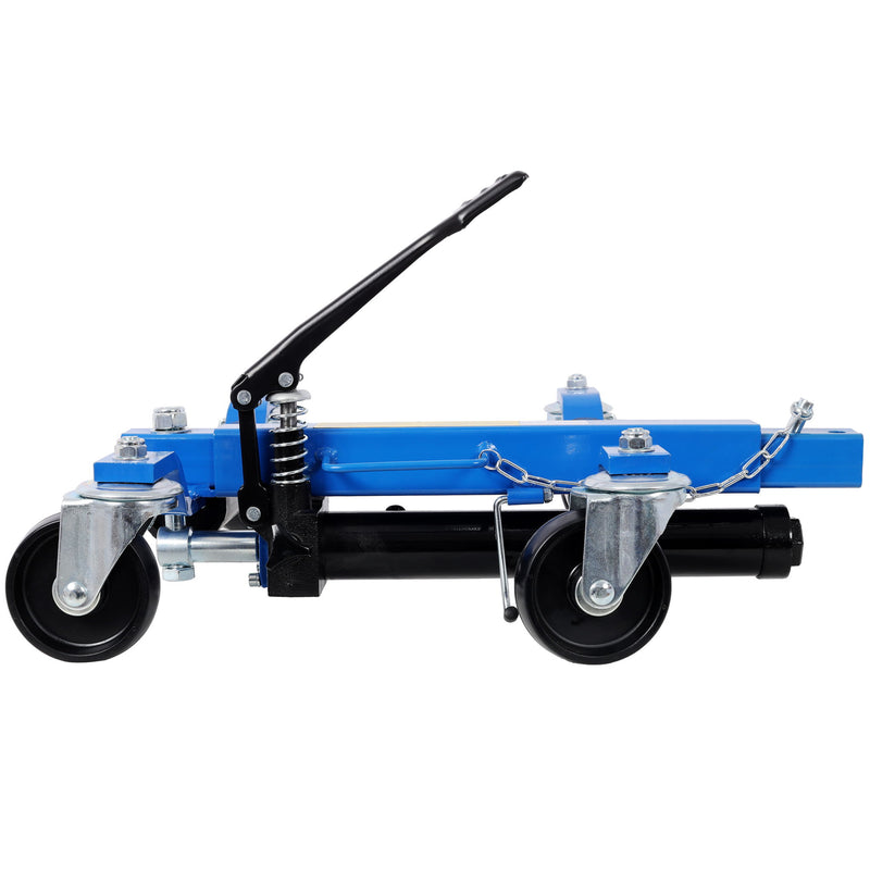 Hydraulic Car Wheel Dolly (Set of 2) With Foot Pedal Lift, 1, 500Lbs Capacity - Black / Blue
