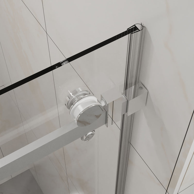 Frameless Tub Sliding Shower Door With Easy Clean Coating