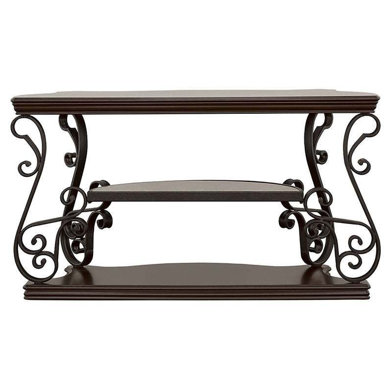 Gretta - Merlot 2 Shelf Sofa Console Table - Brown