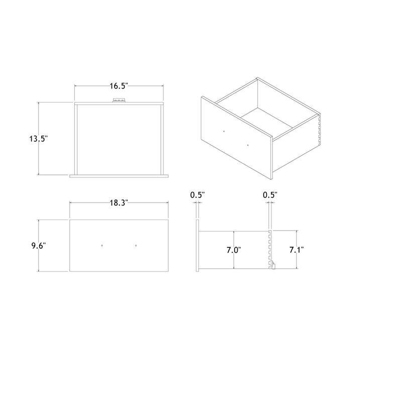 Skye - Marble Dresser - White