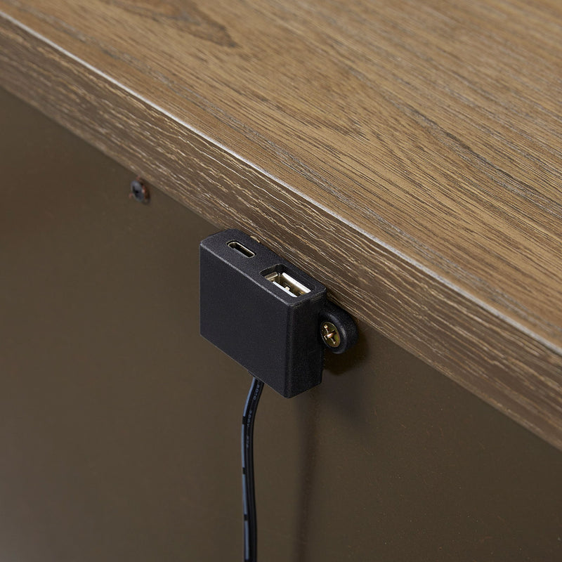 3 Drawer Nightstand With USB - Latte