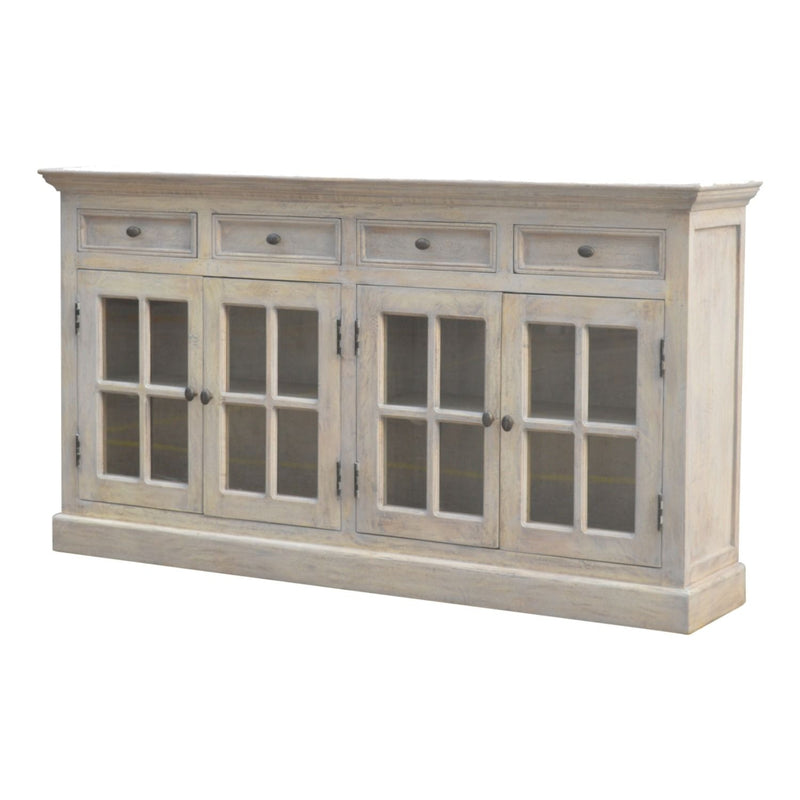 Glazed Sideboard - Natural / White