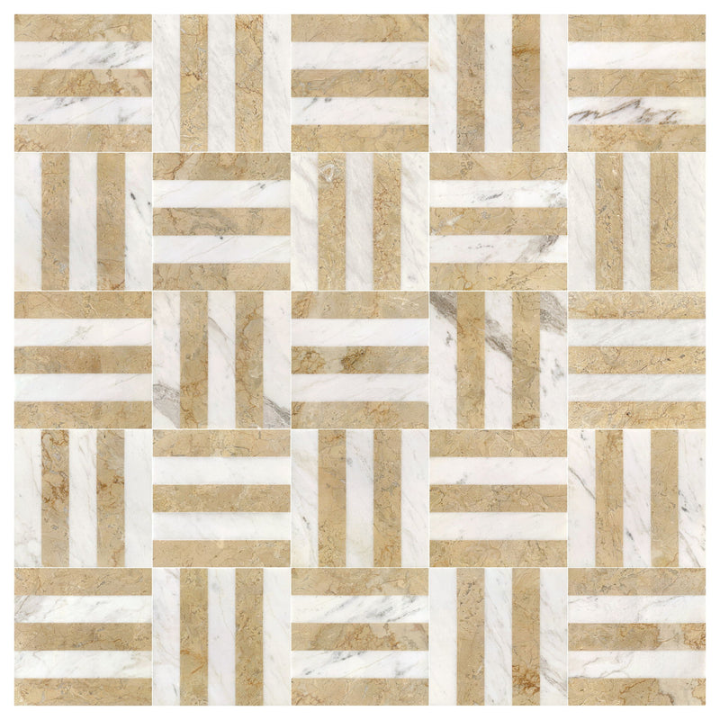 Elegant Waterjet Polished Marble Tile For Floor And Wall