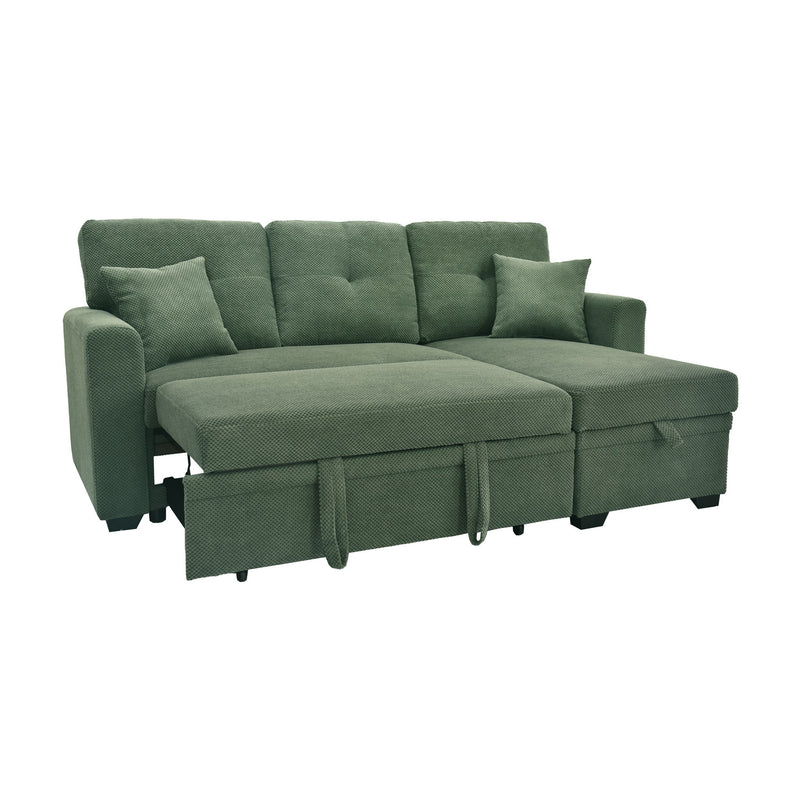 Sleeper Sectional With Pull Out Bed, Reversible Chaise