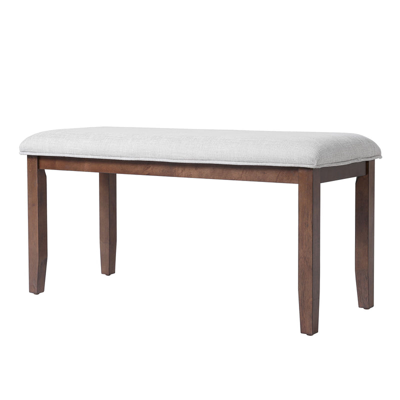 6 Piece Extendable Dining Table Set, Wood Table With Removable Leaf, 4 Upholstered Chairs And Bench - Cherry