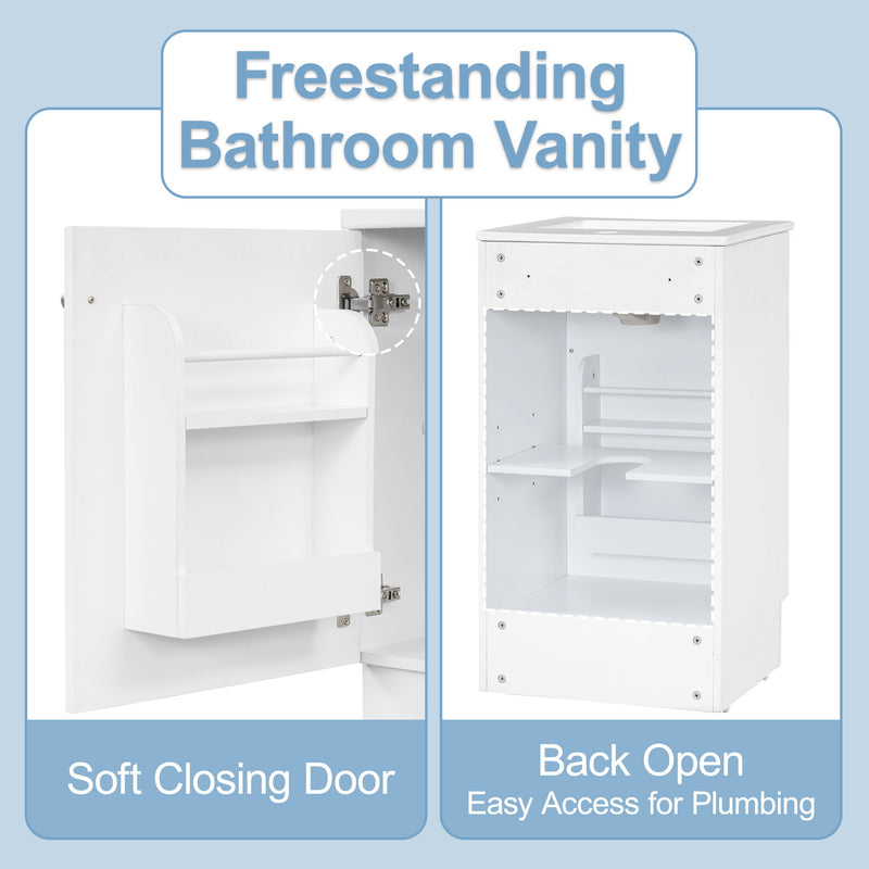 Bathroom Vanity With Sink, Cabinet With Adjustable Shelf
