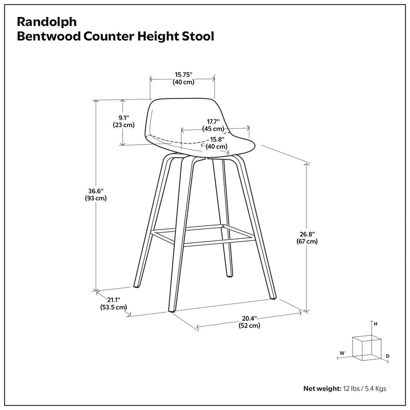 Randolph Bentwood - Counter / Bar Height Stool (Set of 2)
