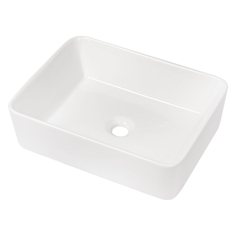Modern European Design Ceramic Rectangular Vessel Bathroom Sink
