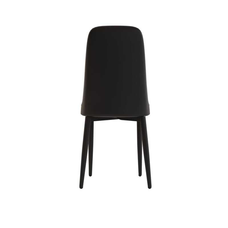 Modern Dining Chair With Cushions And Metal Legs