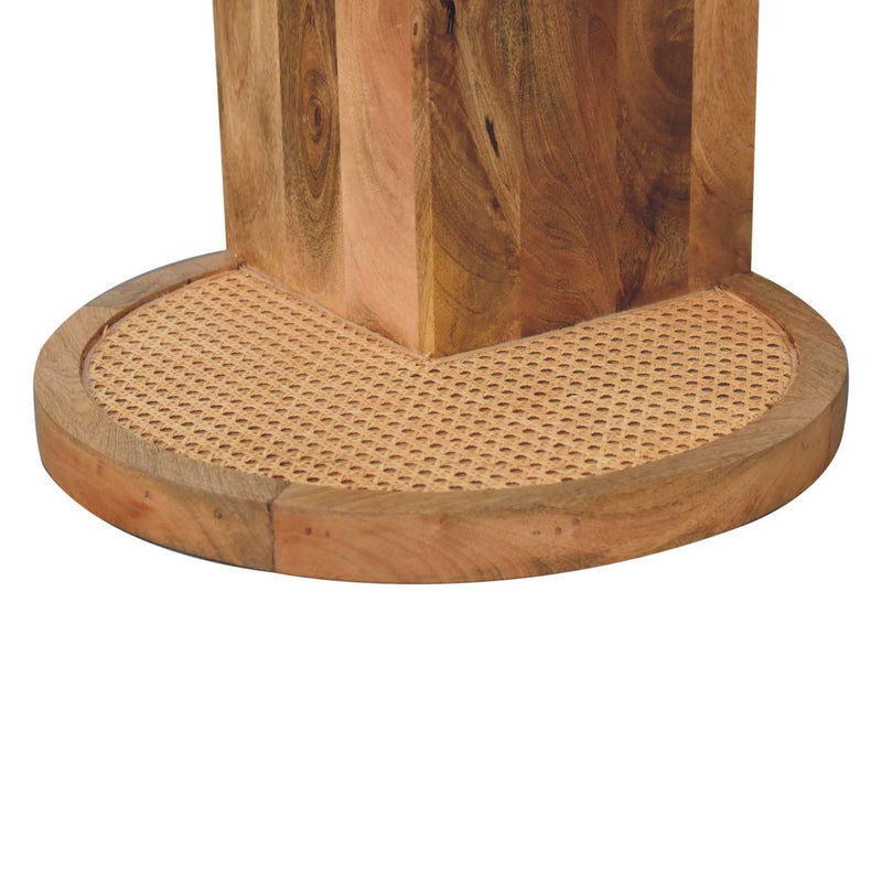Close Knit Corner End Table - Oak