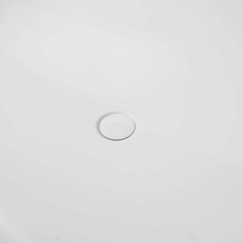 Solid Surface Soaking Freestanding Bathtub For Bathroom - Matte White