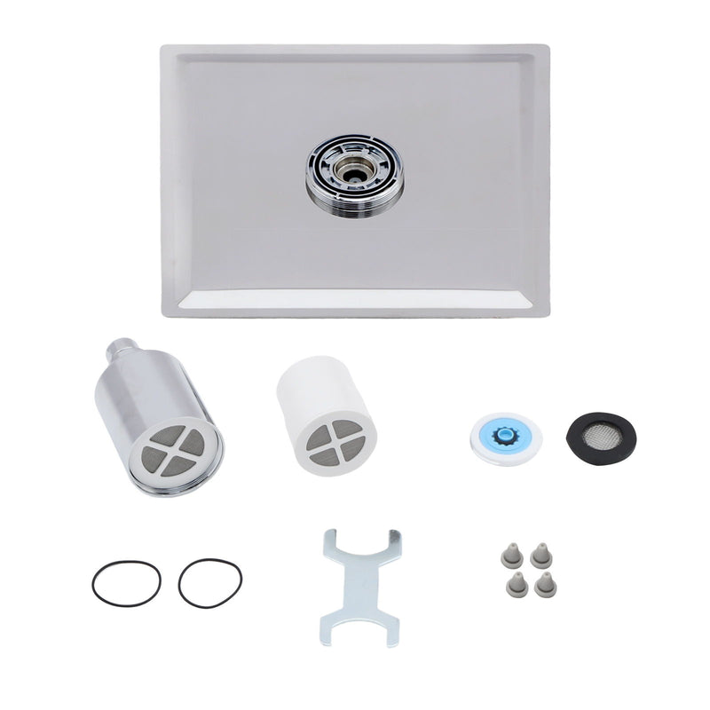 Ultra Thin 8" Square Rain Shower Head 304 Stainless Steel, Wall / Ceiling Mounted