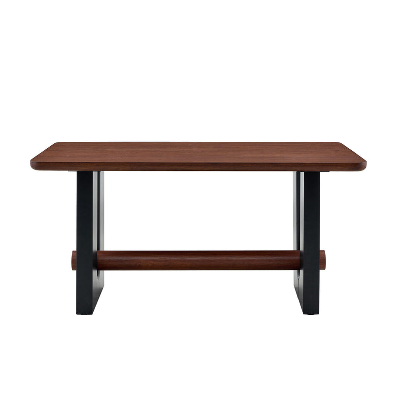 Compact Dining Table - Walnut / Black