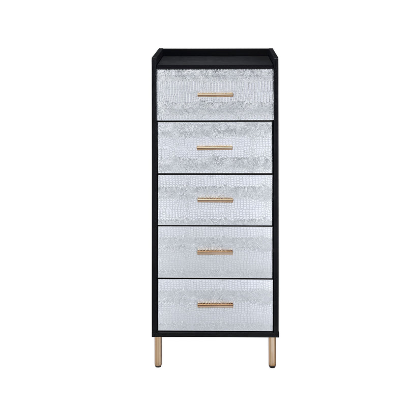 Myles - Jewelry Armoire - Black / Silver