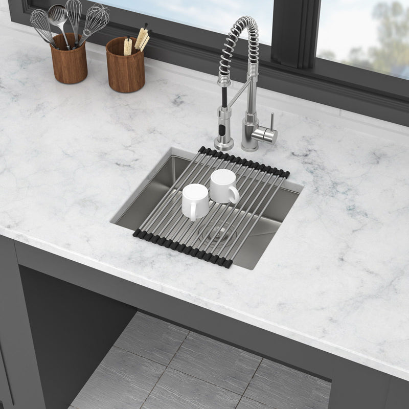 Modern Undermount Stainless Steel Kitchen Sink 16 Gauge, Deep Single Bowl