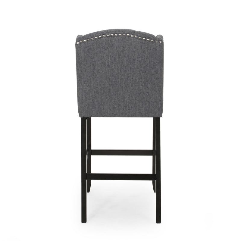 Vienna - Contemporary Fabric Tufted Wingback Counter Stools (Set of 2)