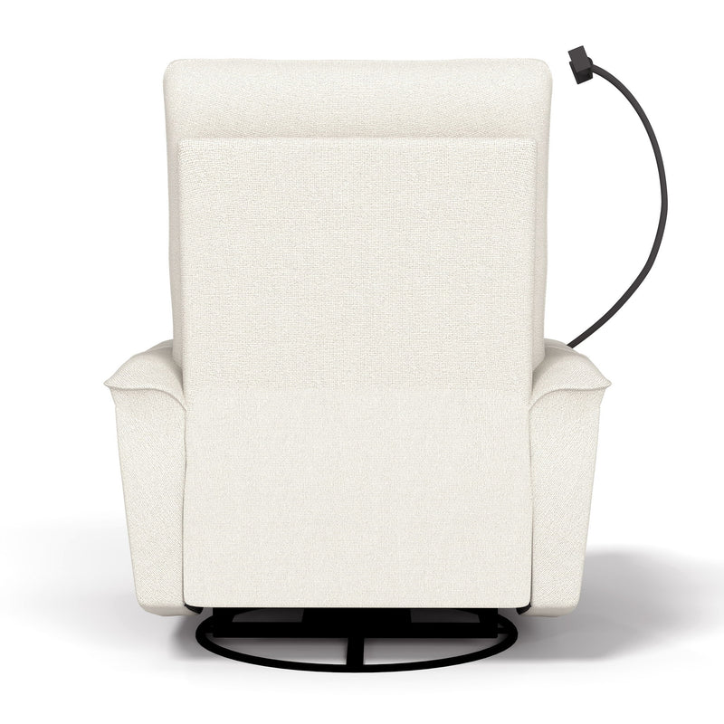 270° Power Swivel Rocker Recliner Chair With Phone Holder, Electric Glider Reclining Sofa With USB Ports For Living Room Bedroom - Beige