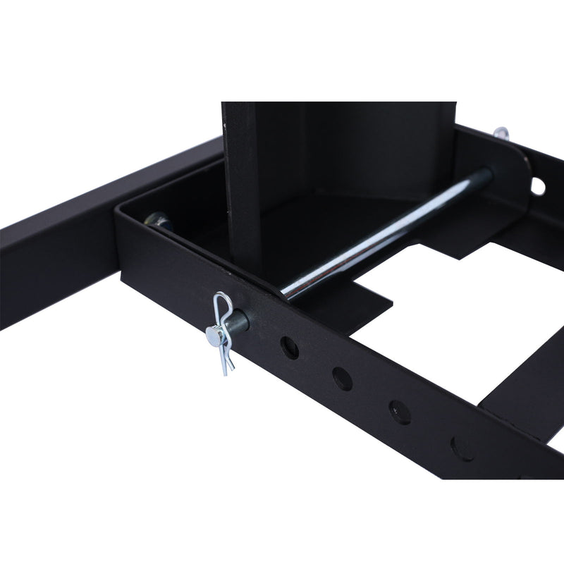 Heavy Duty Adjustable Motorcycle Stand / Wheel Chock 1800 Lb Capacity - Black