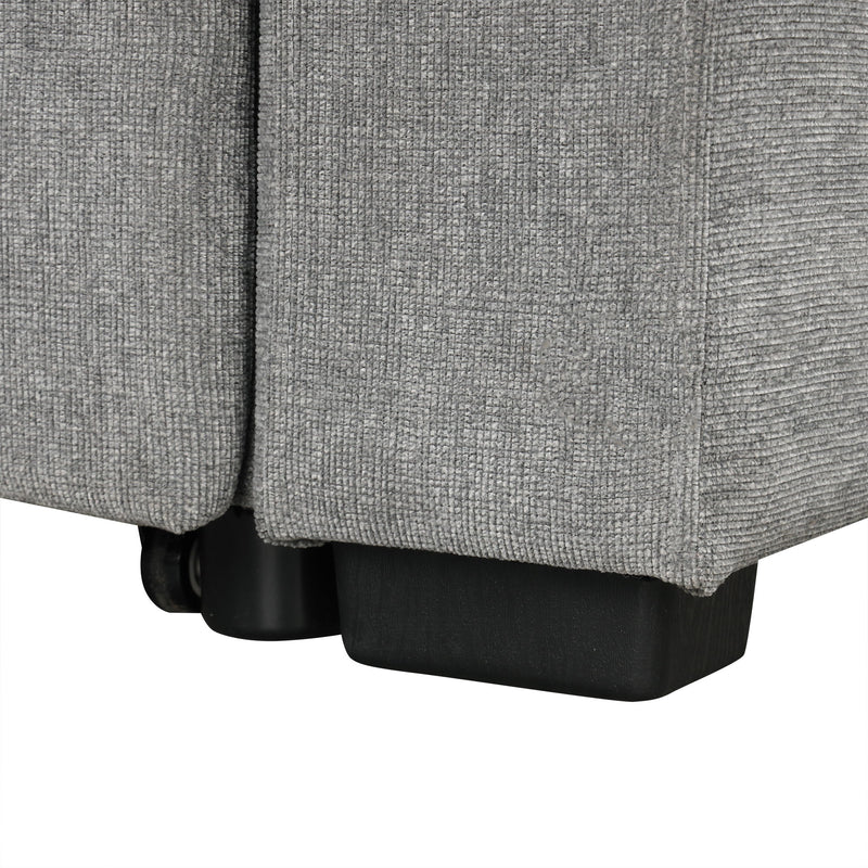 Modern U-Shaped Sectional Sofa Convertible Pull-Out Sofa Bed With USB Ports And Cup Holders
