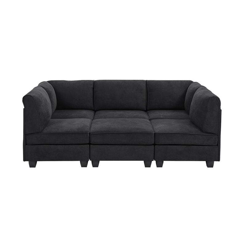 Upholstered Modular Sectional With Removable Cushions