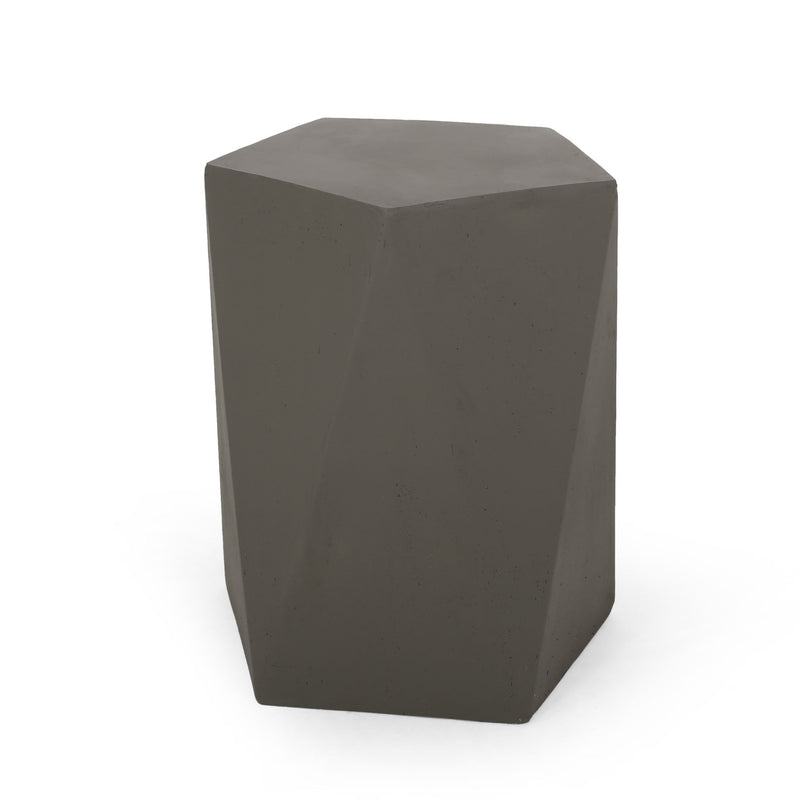 Side Table With Geometric Design