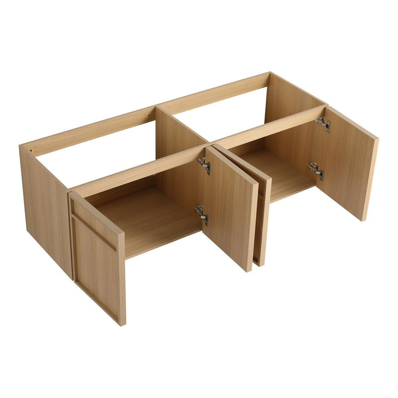 Wall-Mounted Bathroom Vanity With Resin Sink And Soft Closing Doors