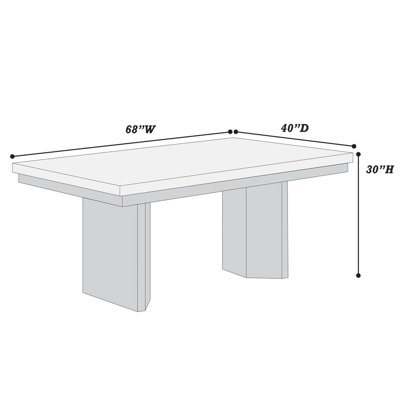 2 Tone Dining Table Set With Upholstered Side Chairs