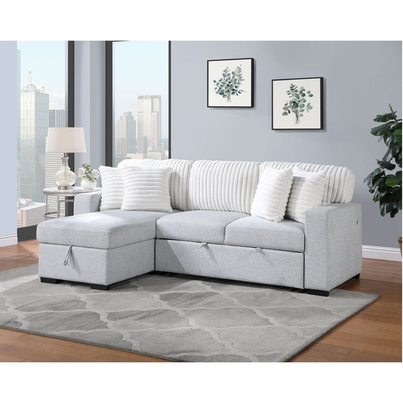 Ford - Reversible Pull Out Sofa Bed - Light Gray