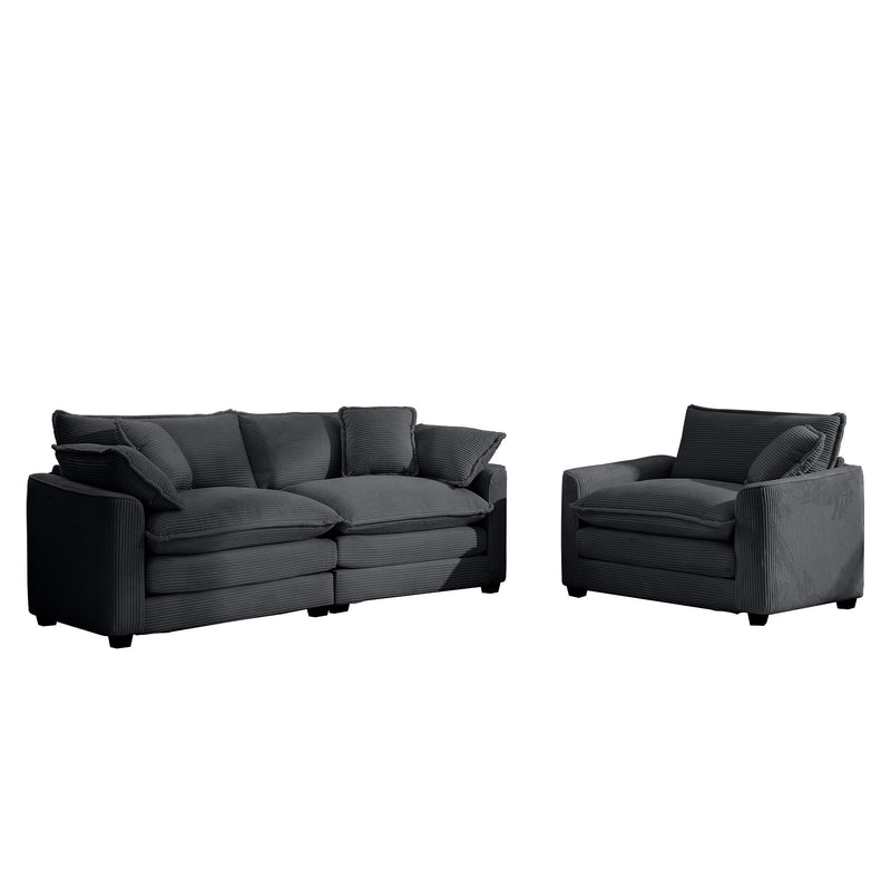 Elegant Oversized Sectional Sofa Set With Deep Seats And Flexible Layout