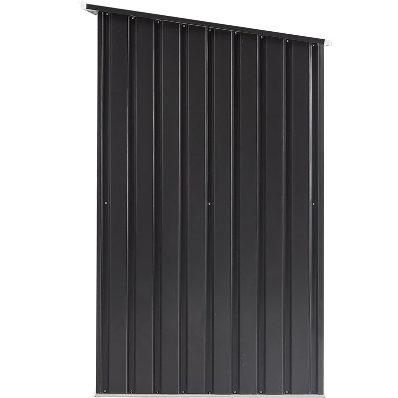 Outdoor Storage Shed, Metal Steel Garden Shed With Single Lockable Door, Small Shed Outdoor Steel Utility Tool Shed For Backyard Patio Garden Lawn - Dark Gray