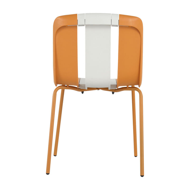 Modern Striped Blocking Single Chairs, Waterproof And Fade Resistant (Set of 4)