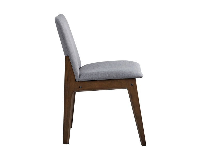 Kaela - 7 Pieces Dining Room Set - Light Gray / Walnut