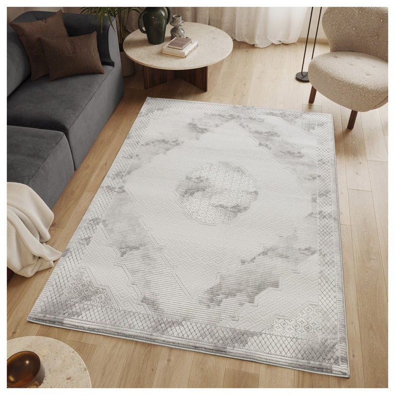 Geometrix - Medallion Rug With Geometric 3D Effect