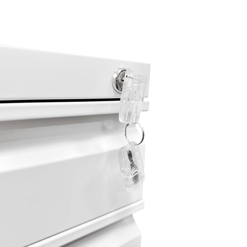 Metal Drawer Mobile File Cabinet With Lock For Home Office Organizer