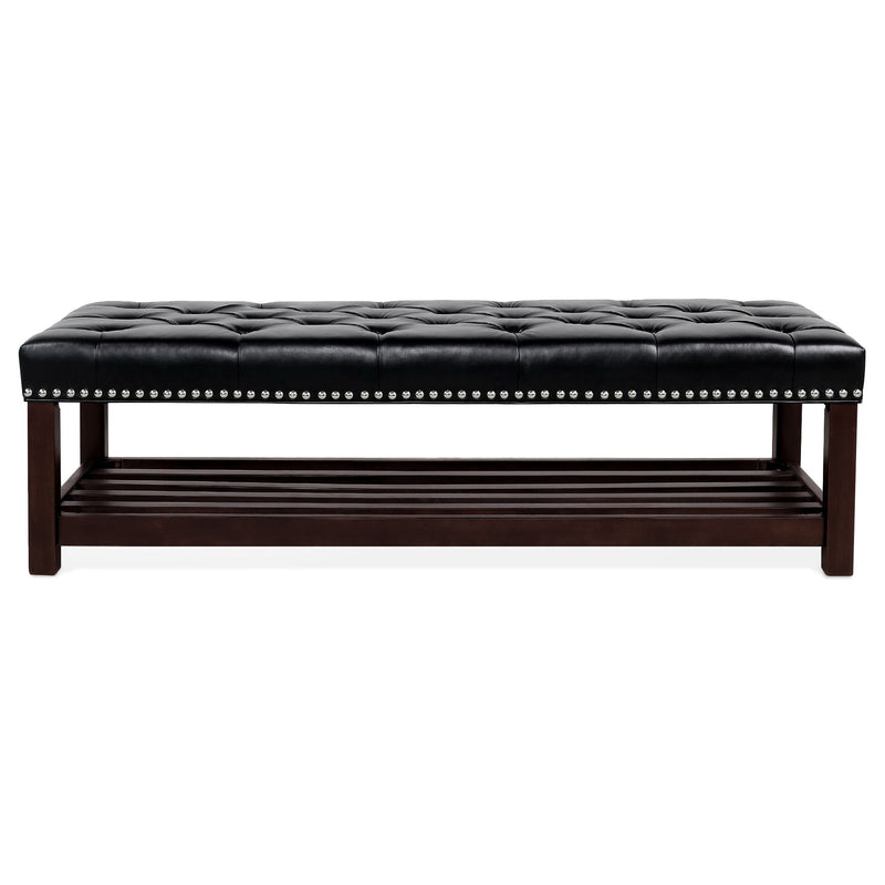 Bedroom End Of Bed Bench Tufted Upholstered End Of Bed Bench End Of Bed Entrance Shoe Bench With Nailhead Trim And Shelf Bedroom Upholstered Bench Living Room Shoe Rack Footstool