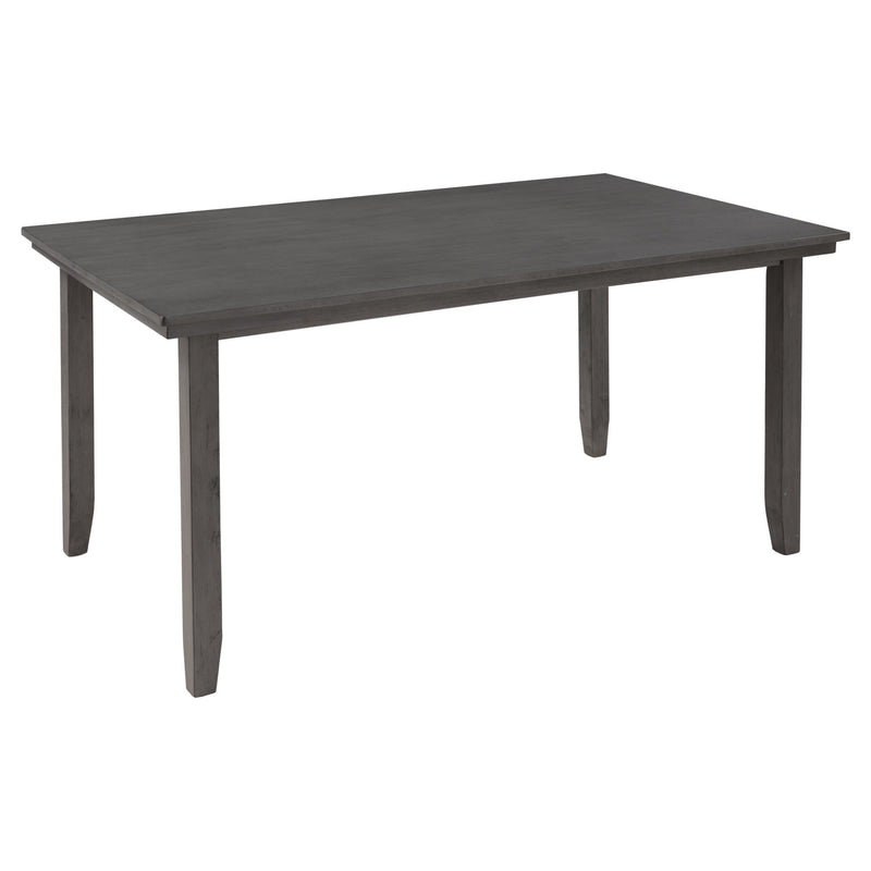 Dining Set For 6, Upholstered Chairs, Includes Table, 4 Chairs, And 2 Person Bench - Gray