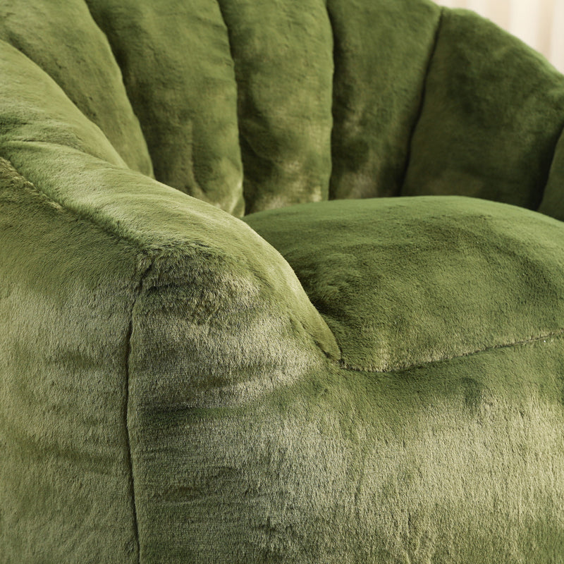 Beanbag Chair, Beanbag Sofa Chair With Armrests Stuffed High Density Foam