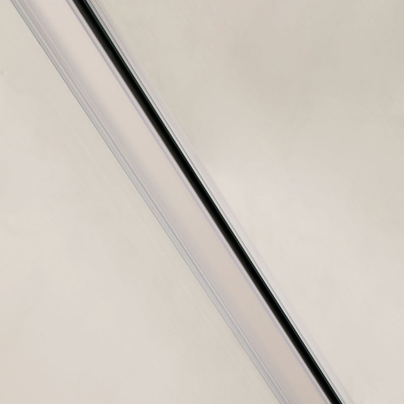 Shower Door Single Sliding Bypass Enclosure - Brushed Silver