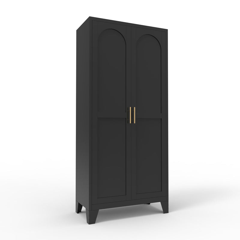 Shapely Doors Cabinet, Metal Storage Cabinet With Doors And Adjustable Shelves