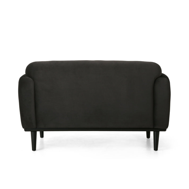 Sway - Upholstered Loveseat With Wood Legs And Round Arms