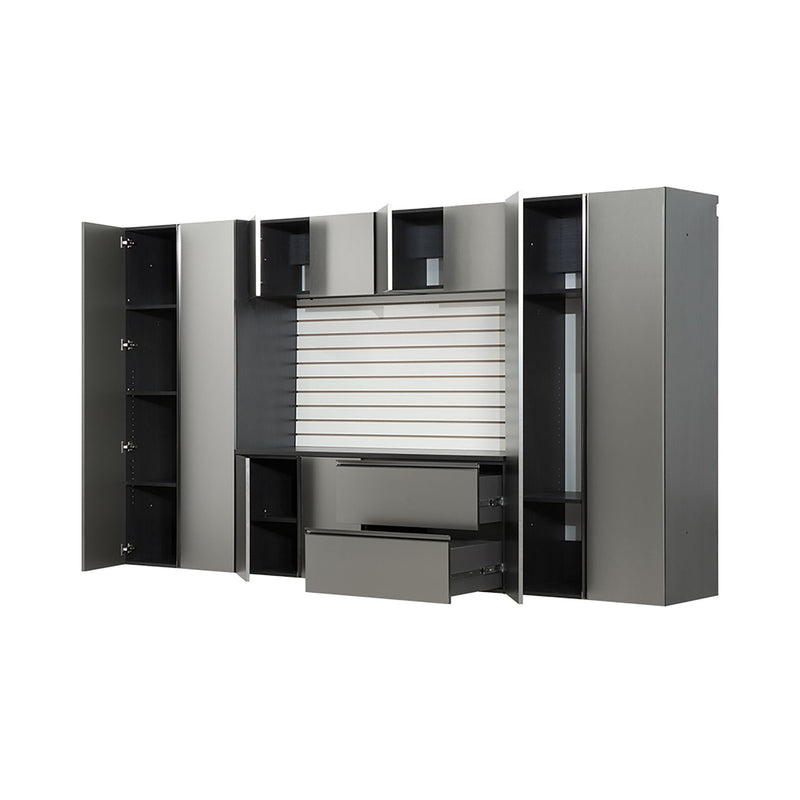 Nova Series - Garage Cabinet Set A With Soft Closing Doors - Dark Gray