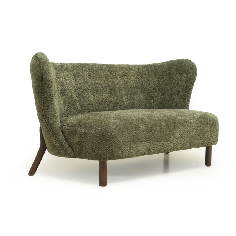 Nordic Chair Laid Back Loveseats With Curved Backres, No Armrests