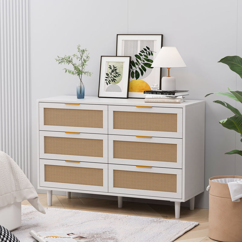 6 Drawer Storage Modern Cabinet For Bedroom