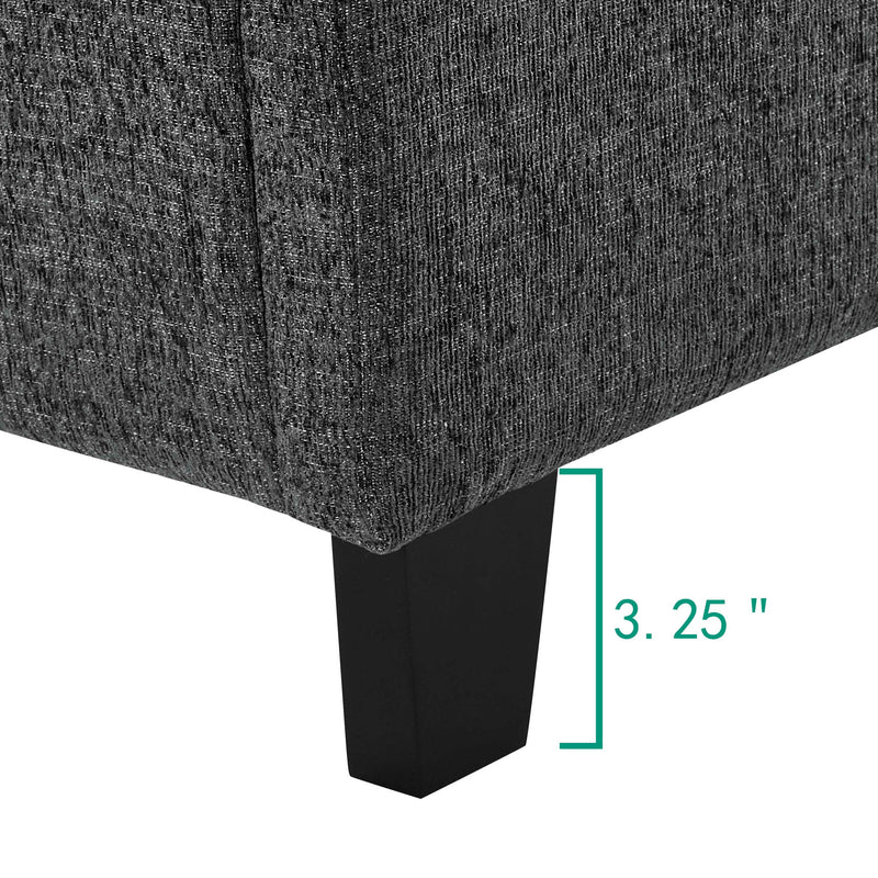 Squares Upholstered Headboard Platform Bed